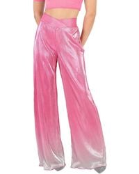 ROTATE BIRGER CHRISTENSEN - Ladies Silvery Glo Gradient Plisse Straight Pants - Lyst