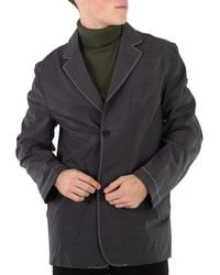 JW Anderson - Contrast-Stitched Single-Breated Blazer Jacket, Brand Size 46 (Us - Lyst