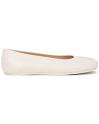 MM6 by Maison Margiela - Stitch-Out Leather Ballet Flats - Lyst