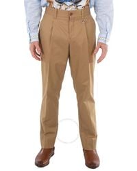 Burberry - Toasted Walnut Dover Cotton Gabardine Trousers, Brand Size 44 (Waist - Lyst