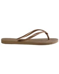 Havaianas - Swarovski Crystal Logo Rubber Flip Flop, Brand Size 35/36 (Us - Lyst