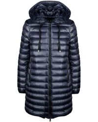 Moncler Ladies Navy Blue Quilted Coat