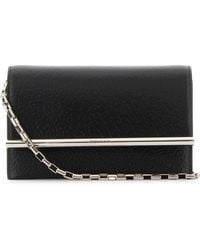 McQueen - Leather Mini Cross-Bar Clutch - Lyst