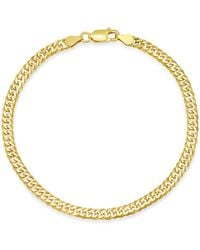 Kylie Harper - Italian 14K Over 8.5" Miami Cuban Double Curb Chain Bracelet - Lyst