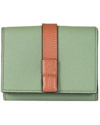 Loewe - Embossed Anagram Trifold Calfskin Wallet - Lyst