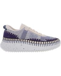 Chloé - Nama Mix Material Low-Top Sneakers, Brand Size 35 Us - Lyst