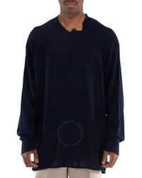 Yohji Yamamoto - Navy Cotton Knit Pour Homme Sweater - Lyst