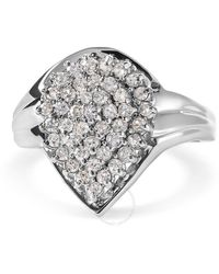 Haus of Brilliance - 10k Gold 1/2 Cttw Diamond Pear Shaped Cluster Ring - Lyst