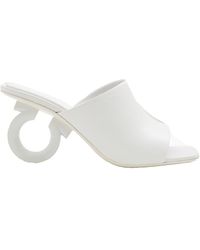 Ferragamo - Nappa Astro 70 Elinda Slide Sandals - Lyst