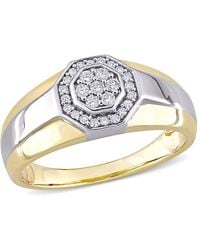 Amour - 1/4 Ct Tw Diamond Octagonal Ring - Lyst