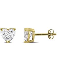 Created Forever - 2 Ct Heart Lab Grown Diamond Tw Stud Earrings 14K - Lyst