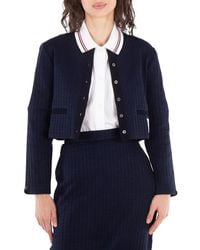 Thom Browne - Gingham Jacquard Cotton Cardigan - Lyst