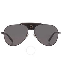 BVLGARI - Polarized Grey Pilot Sunglasses Bv5061q 128/48 60 - Lyst