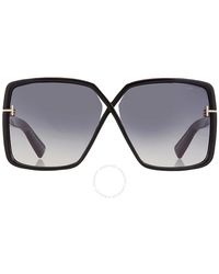 Tom Ford - Yvonne Smoke Gradient Butterfly Sunglasses Ft1117 01b 63 - Lyst