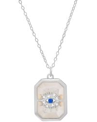 Kylie Harper - Sterling Mother Of Pearl & Cz Evil Eye Medallion Pendant - Lyst