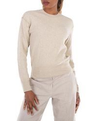 Burberry - Crewneck Logo Embroidered Sweater - Lyst
