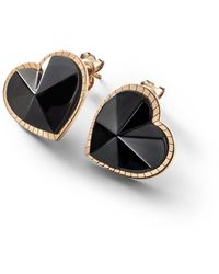 Baccarat - 18K Plated On Sterling, Crystal Heart Earrings 2812897 - Lyst