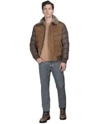Moorer - Quilted Jacket With Fur Collar - Lyst