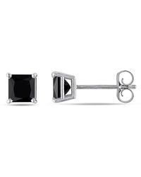 Amour - 3/4 Ct Tw Princess Cut Diamond Stud Earrings - Lyst