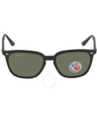 Ray-Ban - Polarized Dark Green Square Sunglasses Rb4362 601/9a 55 - Lyst