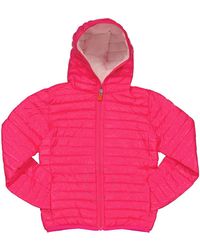 Save The Duck - Girls Fluo Katie Hooded Puffer Jacket - Lyst