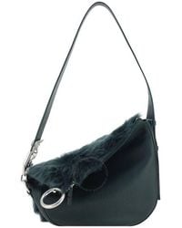 Burberry - Small Knight Shearling Zipped Shoulder Bag - Lyst