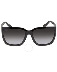 Ferragamo - Grey Rectangular Sunglasses - Lyst