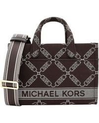Michael Kors - Gigi Empire Logo Jacquard Print Top Handle Tote - Lyst