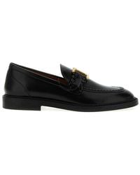 Chloé - Marcie Embellished Leather Loafers, Brand Size 38 Us - Lyst