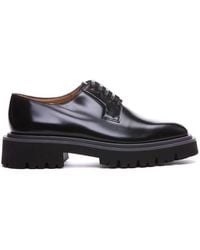 Ferragamo - Derby With Squared Toe - Lyst