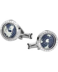 Montblanc - 1858 Geosphere Stainless Steel Cufflinks - Lyst