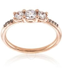 PANDORA - Rose Clear Three-Stone Ring, Brand - Lyst