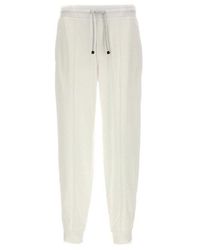 Brunello Cucinelli - Off Tailored Trousers With Drawstring - Lyst
