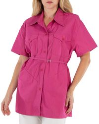 Our Legacy - Ladies Cerise Cotton Ripstop Backless Army Shirt - Lyst