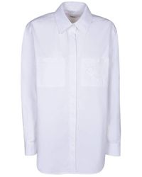 Burberry - Equestrian Knight Broderie Anglaise Shirt, Brand Size 4 (Us - Lyst