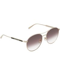 Longchamp Brown Gradient Round Sunglasses  712 59 - Metallic