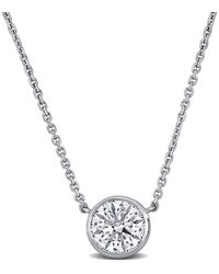 Created Forever - 1 Ct Tw Lab-Grown Diamond Solitaire Necklace - Lyst