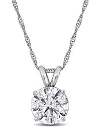 Created Forever - 3Ct Tw Lab-Grown Diamond Solitaire Pendant With Chain - Lyst