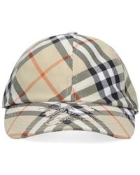 Burberry - Equestrian Knight-Applique Checked Baseball Cap - Lyst