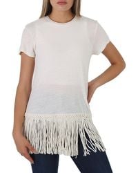 Polo Ralph Lauren - Ladies Fringed Hem T-Shirt - Lyst
