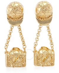 Moschino - Gold Biker Bag Clip Earring - Lyst