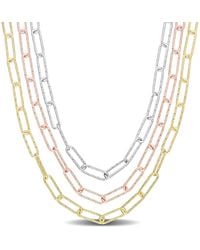 Amour - Multi-Strand Paperclip Chain Necklace - Lyst