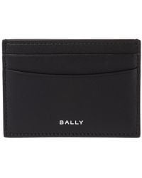 Bally - Logo-Print Leather Card Case - Lyst