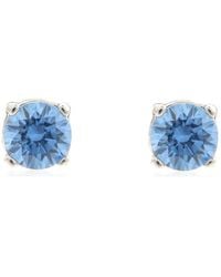 Swarovski - Stilla Attract Rhodium Plated Stud Earrings - Lyst