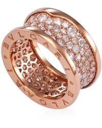 BVLGARI - A B.Zero1 18K Pave Diamond Ring, (Us 7.25) - Lyst