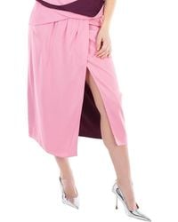 JW Anderson - Draped Colour-Block Twisted Midi Skirt, Brand Size 8 (Us Size 6) - Lyst