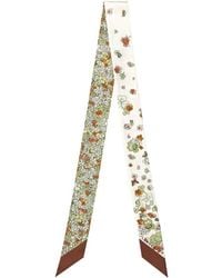 Longchamp - Frise Fleurie Silk Headband - Lyst
