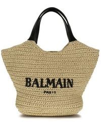 Balmain - Tote Bag Mini Crochet - Lyst