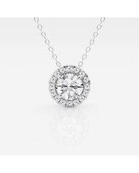 Brilliant Diamond - 14Kt 1.20 Carat Lab Grown Diamond Pendant Necklace For - Lyst