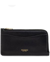 COACH - New York Zip Leather Card Case - Lyst